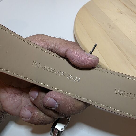 Nexbelt Neubelt Vegan Leather Golf Ratchet Belt - Pebble Grain Cognac NWT - Picture 10 of 12